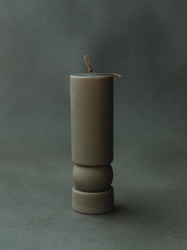 LAWA Zen Candle - Beautiful Handmade Pillar Scented Soy Wax Elegant Aesthetic Candle Housewarming