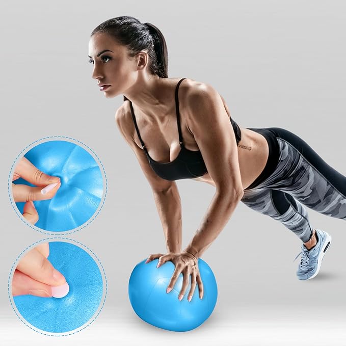 Aoriher 10 Pieces 9 Inch Exercise Pilates Ball Yoga Therapy Core Ball for Yoga Stability Barre