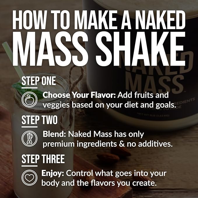 NAKED Chocolate Peanut Butter Mass - 1,280 Calories, 50G Protein, Nothing Artificial. All Natural