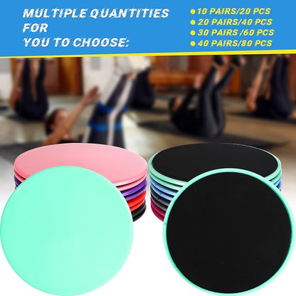 Jenaai Core Sliders Bulk Exercise Glider Discs Gifts for Group Training Classes Fitness Slider