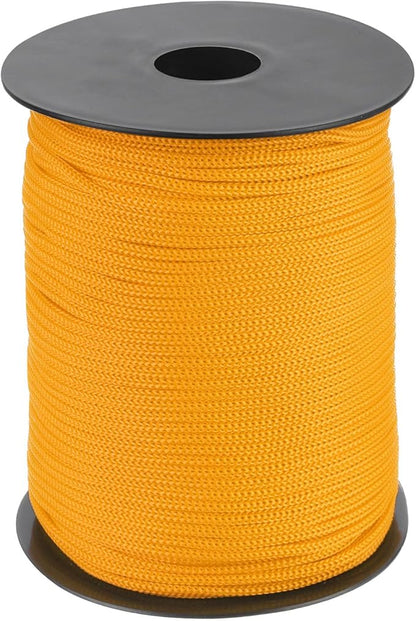 MECCANIXITY 1/8 Inch Polypropylene Rope Braided Ropes, 328ft Nylon Rope Hollow Utility Cord for