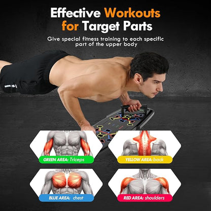 Push Up Board,Home Gym,Portable Exercise Equipment,Pilates Bar and 20 Fitness Accessories with