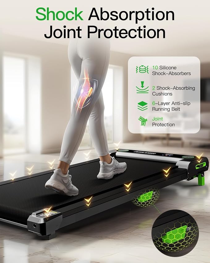 Walking Pad with Incline, Akluer Incline Treadmills for Home, 2.5 HP Under Desk Treadmill Small