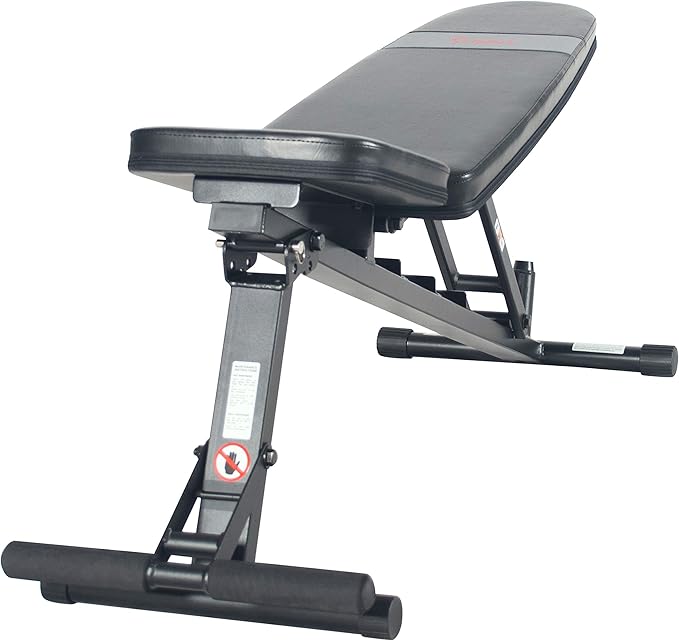 Sunny Health & Fitness Compact Premium Incline Bench Press Bar Rack Set & Optional Leg Extension