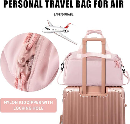 Weekender Duffel Bag with Shoe Compartment And Wet Pocket-Luggage Everyday Overnight Bag for Men