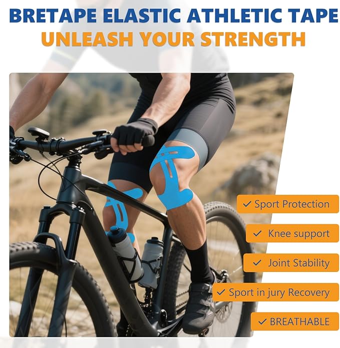 Precut Kinesiology Tape for Knees ??14 PCS Knee Tape for Pain Relief & Support, Elastic Waterproof
