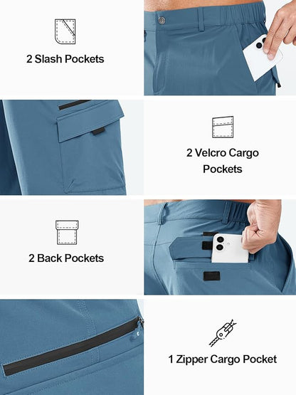 NORTHYARD Men's Cargo Hiking Shorts 9" Lightweight Outdoor Tactical Work Camping Sport Golf Casual
