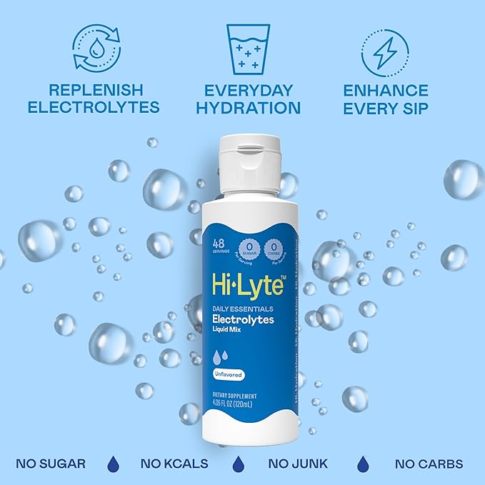 Hi-Lyte Electrolytes for Fasting, Immune Support and Rapid Hydration | 48 Servings | NO Calories NO