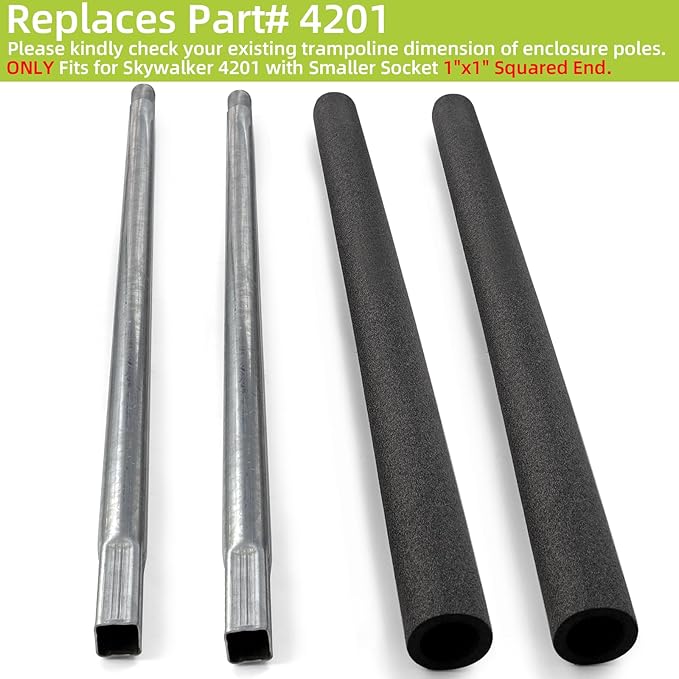 Trampoline Poles Replacement for Skywalker Or Jumpzylla,Galvanized Trampoline Enclosure Pole for