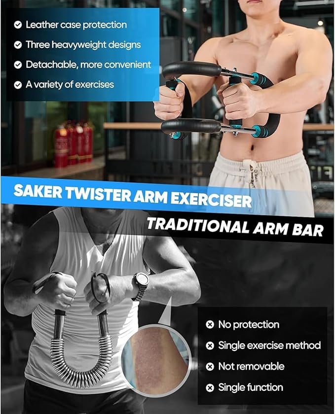 LYKAN Twister Arm Trainer, 40-100lb Adjustable Chest Workout Equipment, Arm Trainer, Twister Arm