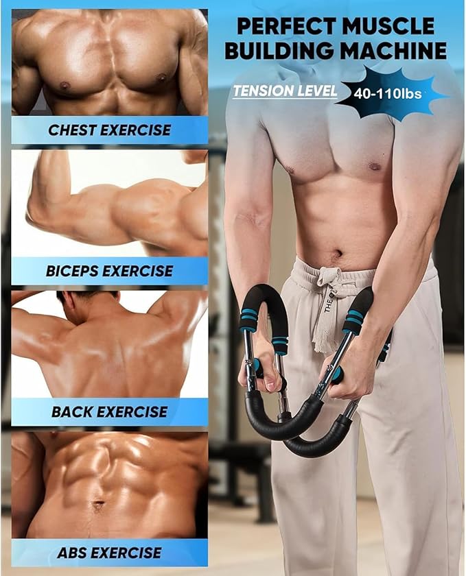 LYKAN Twister Arm Trainer, 40-100lb Adjustable Chest Workout Equipment, Arm Trainer, Twister Arm