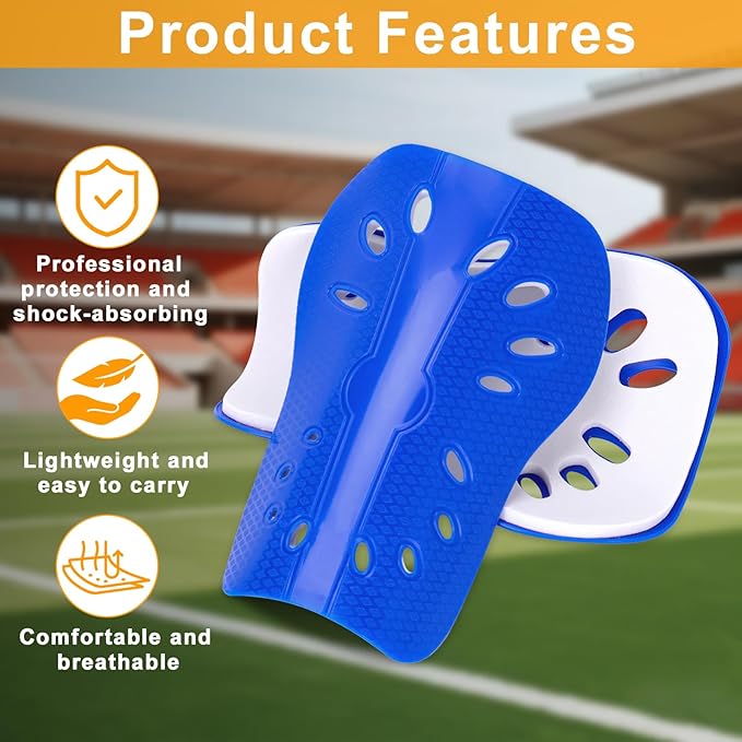 2 Pairs Shin Guards Soccer for Kids,Shin Pads Extra Lightweight Breathable Slide in Shin Guard for