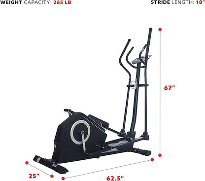 Sunny Health & Fitness Smart 2-in-1 Upright Elliptical Full-Body Exerciser, Home Cross-Training
