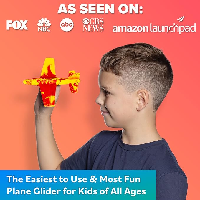 Airplane Toy Foam Glider Plane for Kids: Best Outdoor Toys for Boys & Girls All Ages. Easter Basket