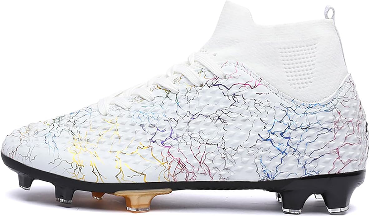 Men's Soccer Shoes High-Top Soccer Cleats Outdoor Breathable Athletic Professional Spikes Youth