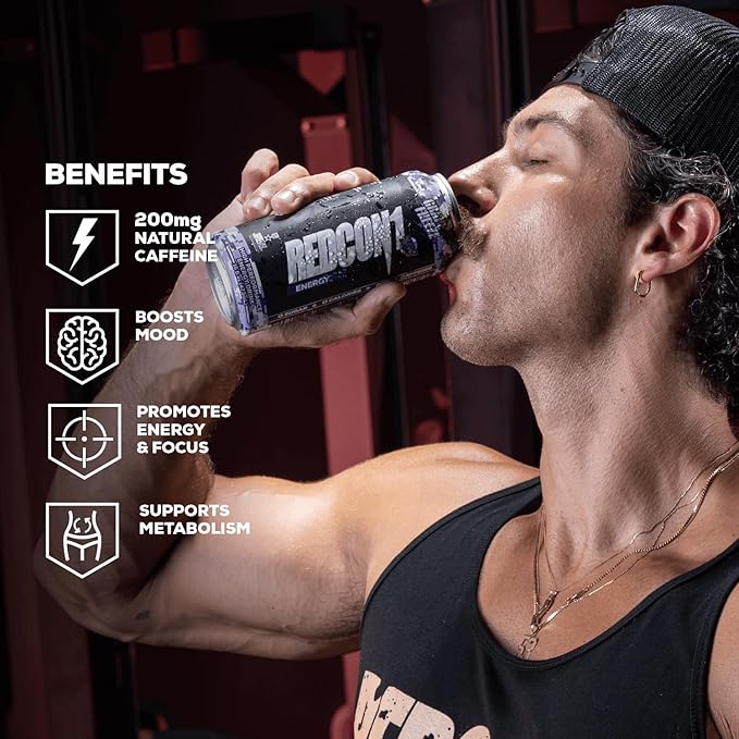 REDCON1 Energy High Performance Drink, Grape Freeze - Zero Sugar Energy Drink with Alpha GPC