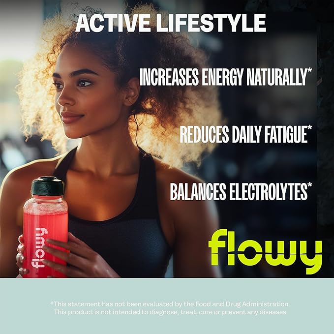 flowy Stim Free Pre Workout ??Nitric Oxide Booster for Men & Women | All Natural, Hydration, Non
