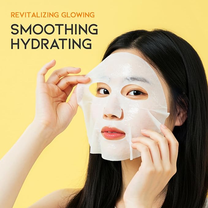#OOTD Vitamin C Revitalizing Hydrating Sheet Mask (10pcs) - Face Mask Korean Skincare Facial Sheet