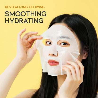 #OOTD Vitamin C Revitalizing Hydrating Sheet Mask (10pcs) - Face Mask Korean Skincare Facial Sheet