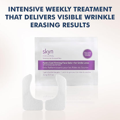 Skyn ICELAND Hydro Cool Firming Smile Line Patches, 10 Minute Smoothing Treatment with Peptides and