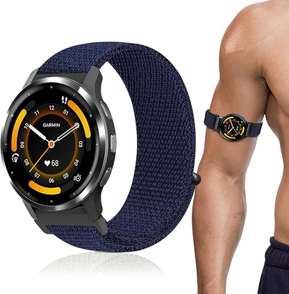 22mm Sport Ankle/Arm Band Compatible with Amazfit Helio, Quick Release Breathable Nylon Bicep Strap
