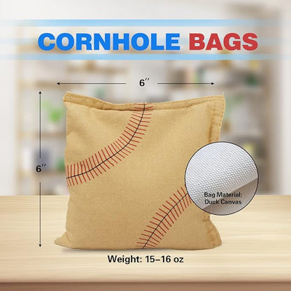 GSE Games & Sports Expert Set of 8 Premium Weather Resistant Cornhole Bags. Regulation Size and