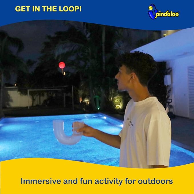 pindaloo Original Led Light Neon Skill Game with 2 Balls- Gifts for Kids and Adults Indoor &
