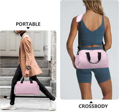 14 inch Small Gym Bag for Women & Men, Mini Duffel Bag for Travel Sports Lightweight Carry On Bag