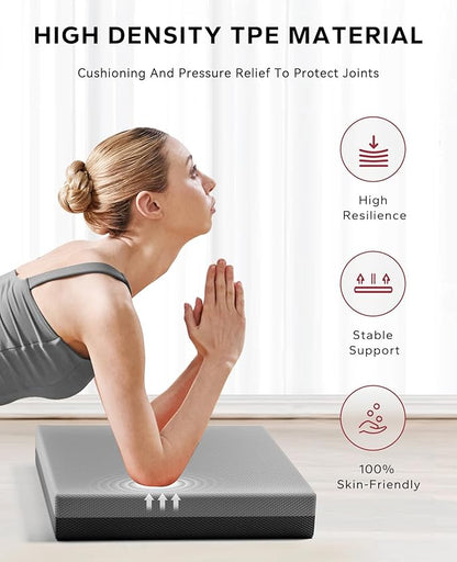 HAPBEAR Exercise Balance Pad - 15"x12" Non-Slip Textured Bottom Stability Training Mat - 2.25"