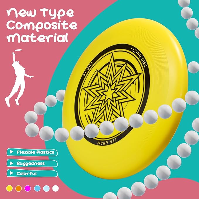Outdoor Flying Disc 175g,Adult Sport Disc Set for Competitive and Pro Players,Flying Disc Set