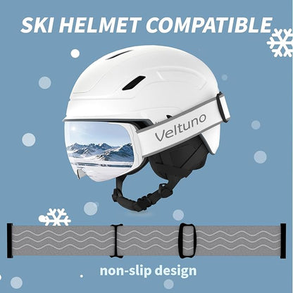Ski Goggles for Men Women Adult & Youth, OTG Snowboard Goggles Anti Fog, Snow Goggles UV Protection
