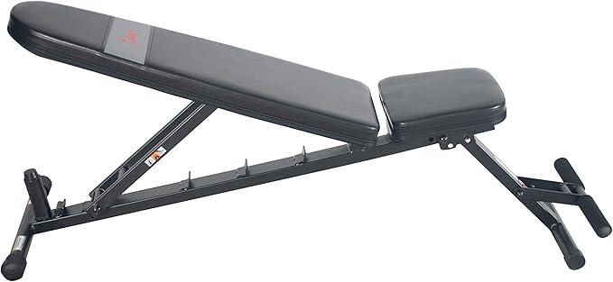Sunny Health & Fitness Compact Premium Incline Bench Press Bar Rack Set & Optional Leg Extension