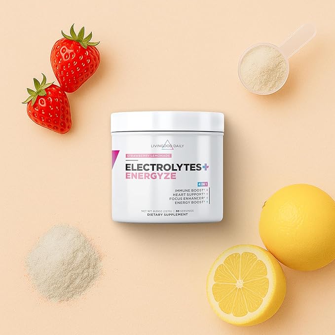 Livingood Daily Electrolytes Powder, Electrolytes Hydration Powder with Vitamin C, Taurine, D