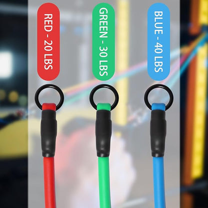 Resistance Bands with Handles for Working Out Women and Men, Exercise Bands with Door Anchor