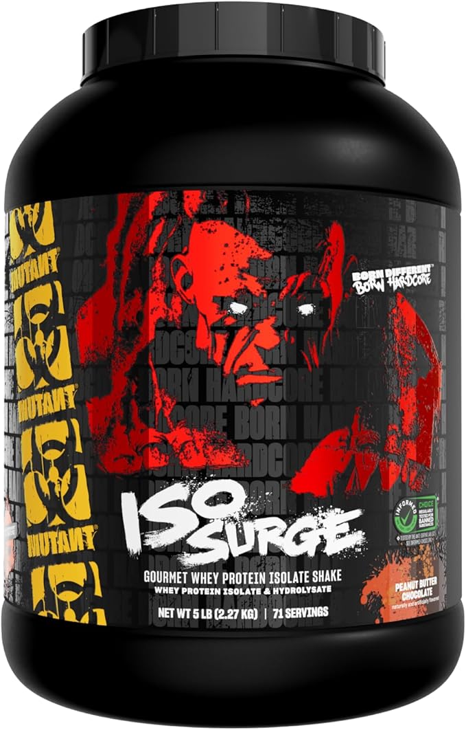 Mutant ISO Surge Whey Protein Isolate Powder Acts Fast to Help Recover, Build Muscle, Bulk and