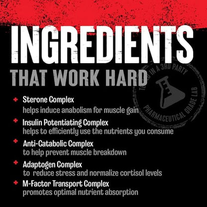 Animal M-Stak - Muscle Builder and Anabolic Mass Gainer Supplement for Bodybuilding - Lean Muscle