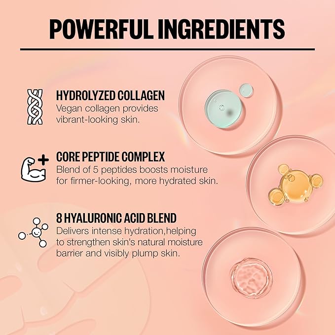 PEACE OUT Skincare Overnight Bio-Collagen Recovery Hydrating Face Mask to Calm Skin Irritation