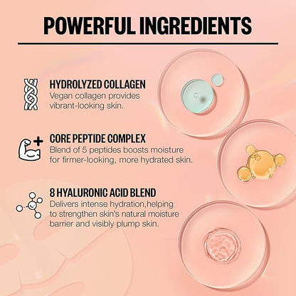 PEACE OUT Skincare Overnight Bio-Collagen Recovery Hydrating Face Mask to Calm Skin Irritation