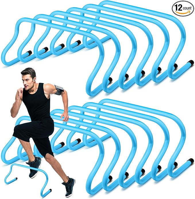 Wettarn 12 Pcs 9" Speed Training Agility Hurdles for Athletes Reliable Training Hurdle Plyometric