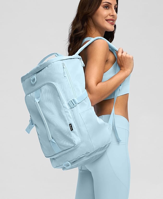Gym Bag for Women Workout Gym Backpack with Shoe Compartment Sports Duffel Bag Multiple Pockets 30L