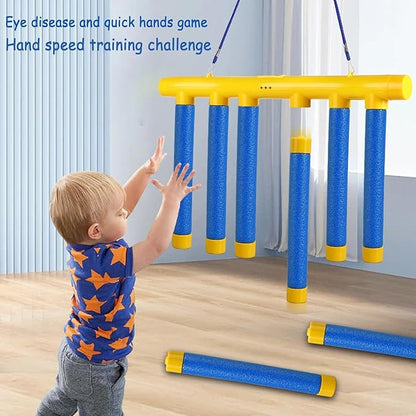 Reflex Challenge Game - Drop Sticks, Hand Eye Coordination, Reaction Training, 3 Adjustable Speeds