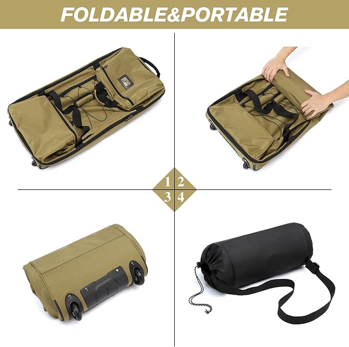 Laripwit Collapsible Duffle Bag with Wheels 130-170L Extra Large Expandable Travel Duffel Bag for