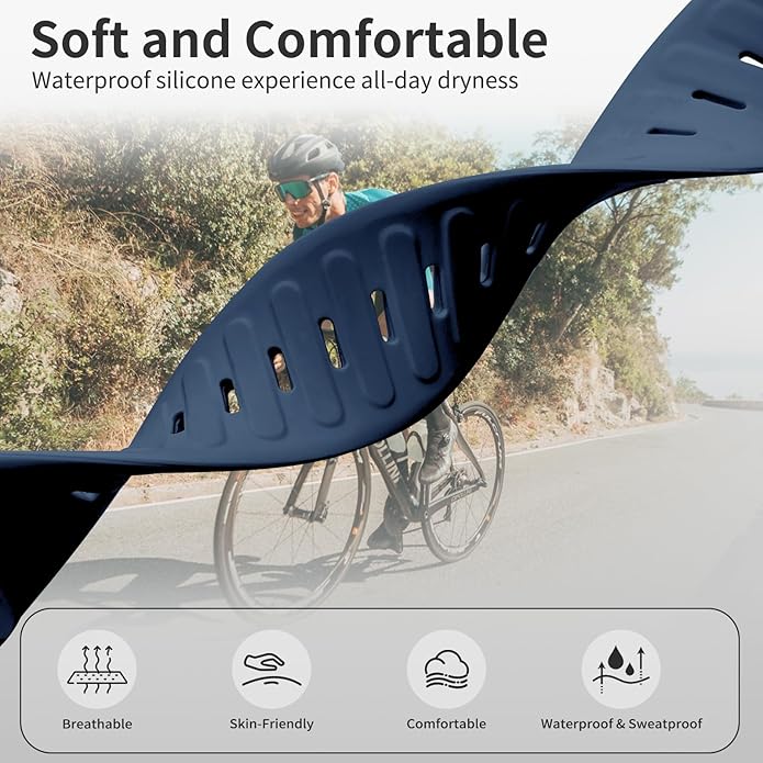 Silicone Sport Band Compatible with Whoop 4.0 Band for Men Women,Soft Comfort Durable Replacement