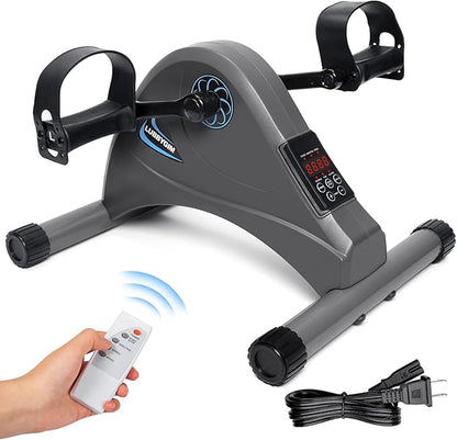 Motorized Mini Exercise Bike Pedal Exerciser for Seniors Rehab Training, LUBBYGIM Electric Under