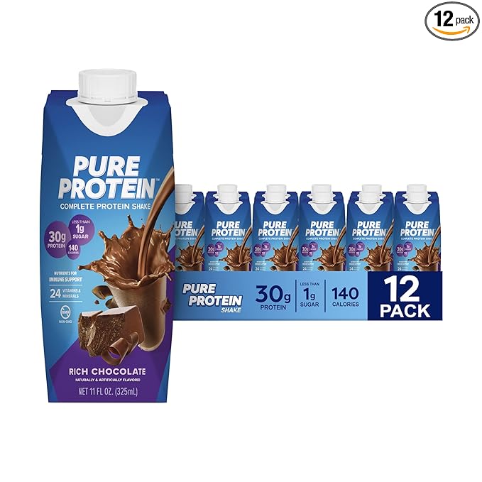 Pure Protein Chocolate Protein Shake, 30g Complete Protein, Ready to Drink and Keto-Friendly