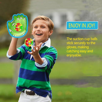 punkdog LED Toss and Catch Ball Game Set - 1 LED and 1 Regular Suction Cup Ball with 2 Easy-Grip