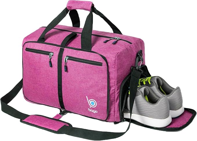 Bago Foldable Duffel Bags for Traveling Women & Men - 60L Medium Packable Duffle Bag for Travel