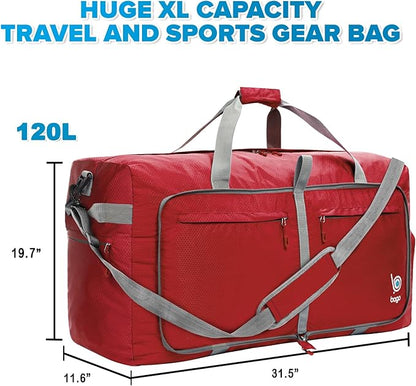 Bago Big XXL Foldable Duffel Bags for Traveling Women & Men - 140L Packable Duffle Bag for Travel