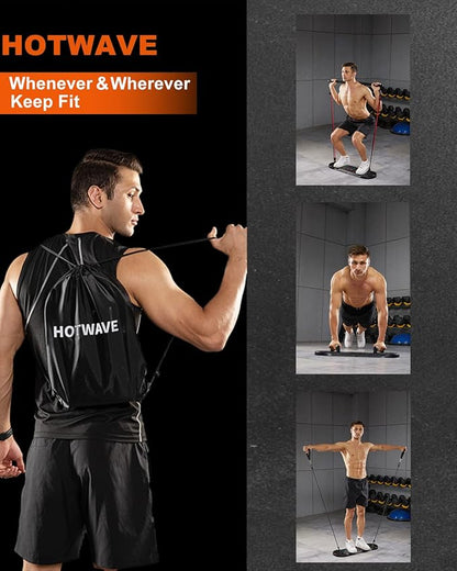 HOTWAVE Push Up Board Fitness, Portable Foldable 20 in 1 Push Up Bar at Home Gym, Pushup Handles