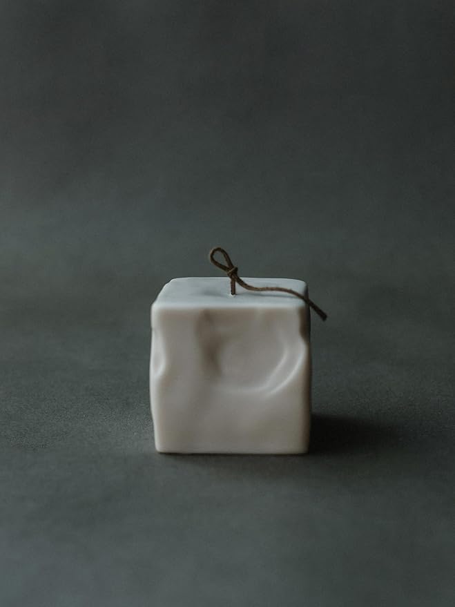 LAWA Raw Block Candle - Beautiful Handmade Pillar Scented Soy Wax Elegant Aesthetic Candle